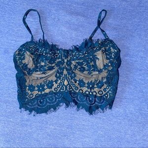 Lingerie bralette crop top